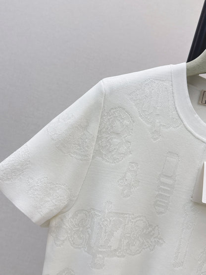 26ss Metal Button Wool Short-Sleeve T-Shirt