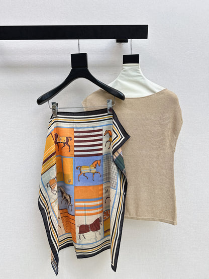 26ss Silk Scarf Knitwear