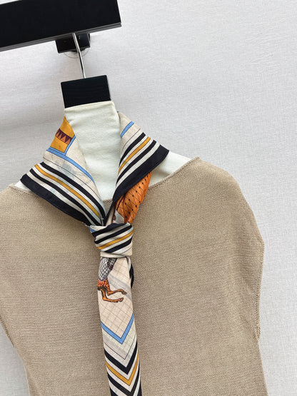 26ss Silk Scarf Knitwear