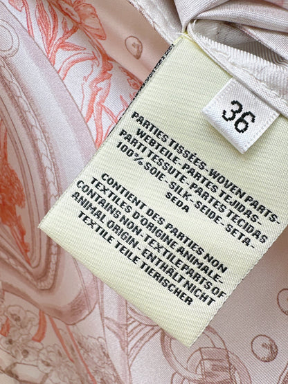 26ss Light pink floral wide-leg straight-leg pants
