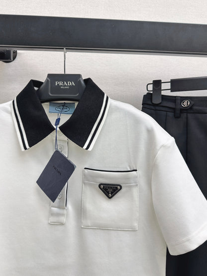 26ss Youthful polo shirt + pleated skirt