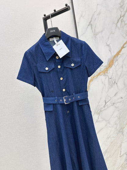26ss Long Denim Dress