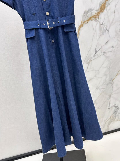 26ss Long Denim Dress