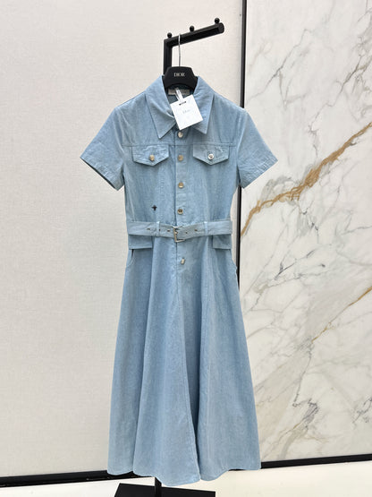 26ss Long Denim Dress