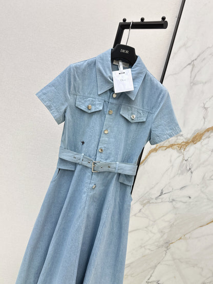 26ss Long Denim Dress