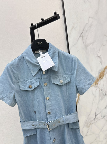 26ss Long Denim Dress