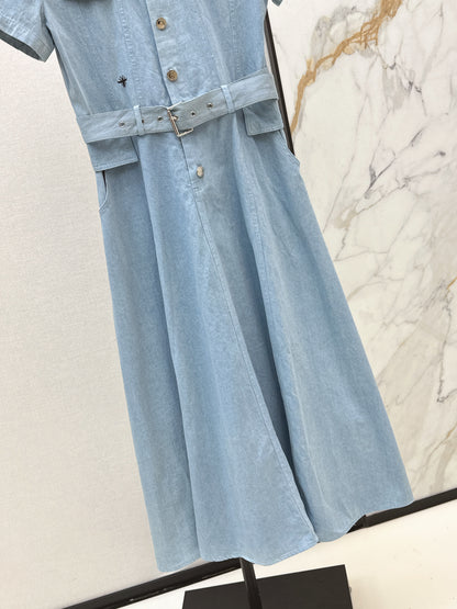 26ss Long Denim Dress