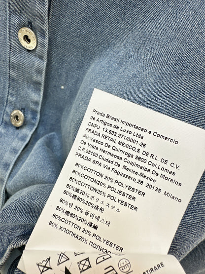 26ss Rhinestone Denim Shirt