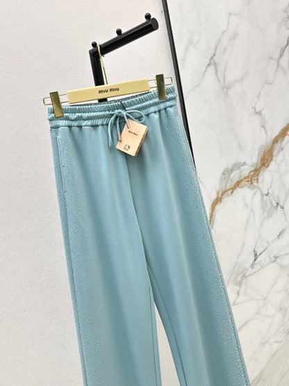 26ss Logo-embellished straight-leg pants