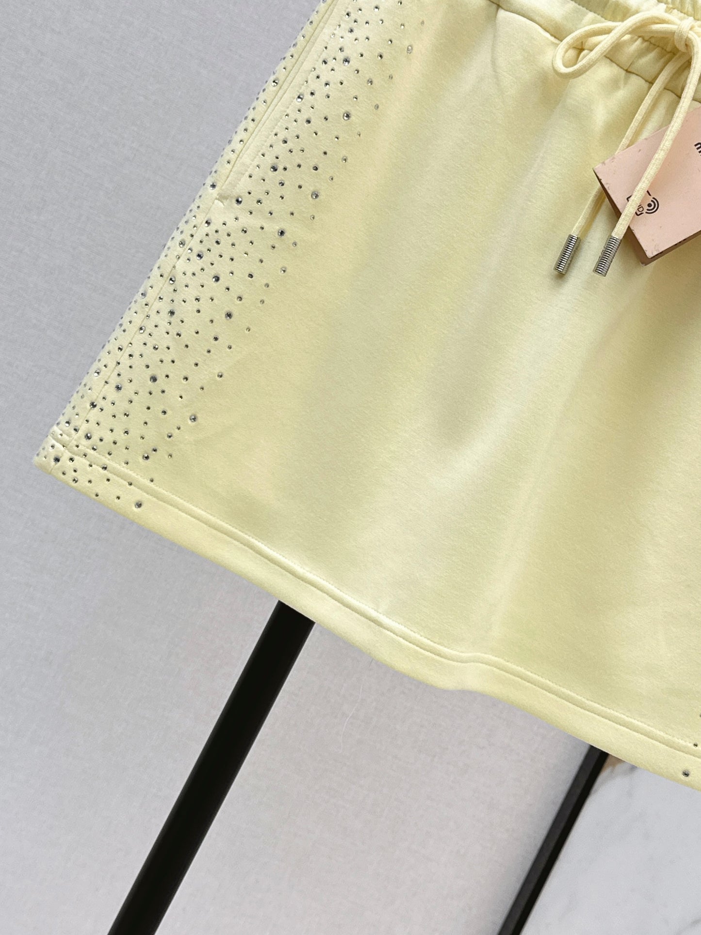 26ss Logo Rhinestone Midi Skirt