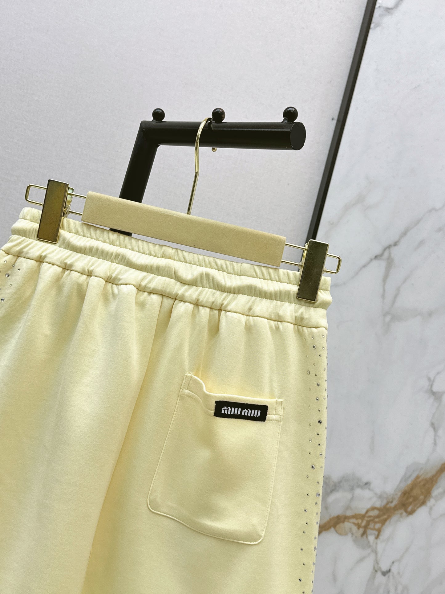 26ss Logo Rhinestone Midi Skirt