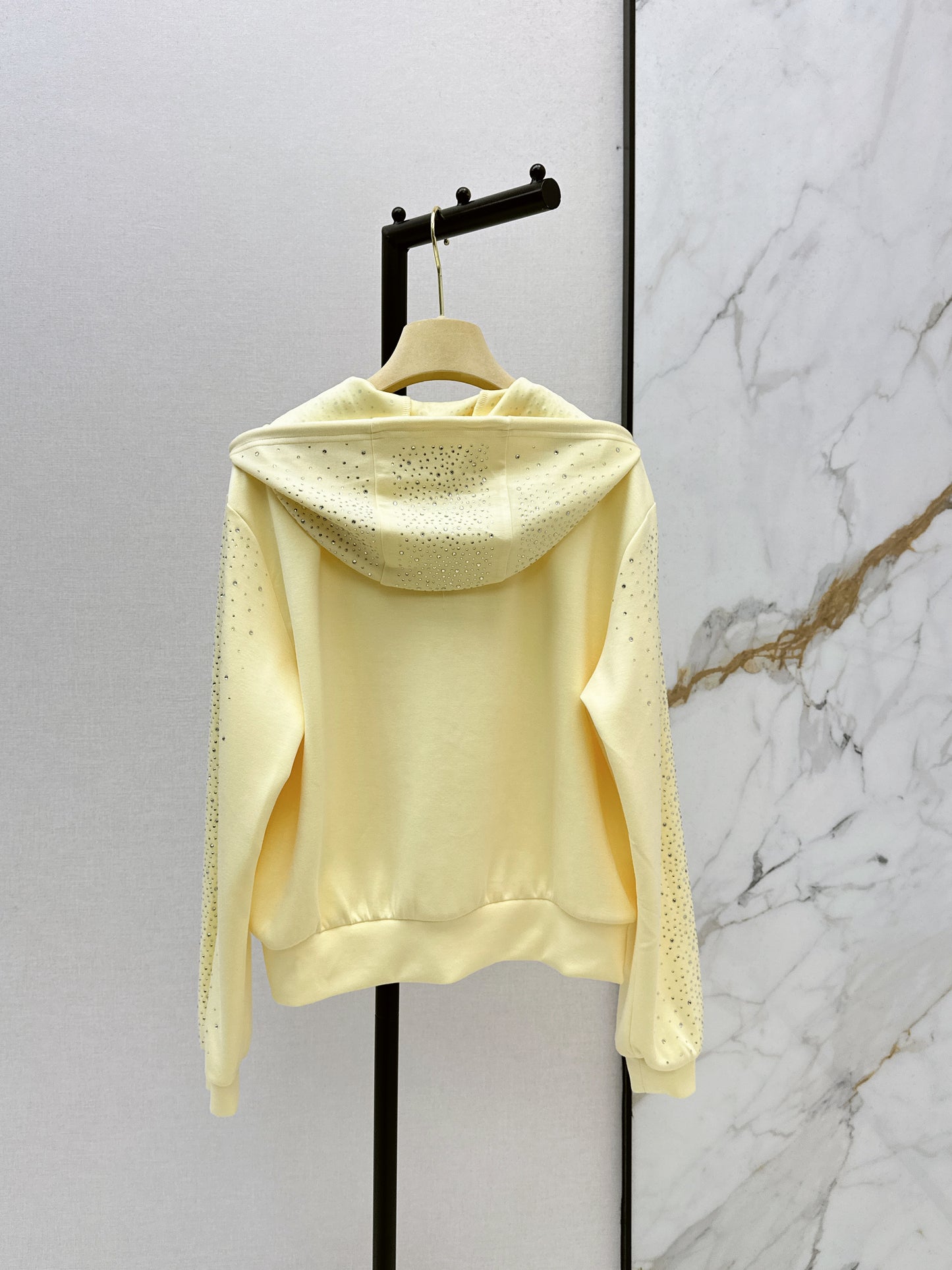 26ss Logo Rhinestone Hooded Jacket