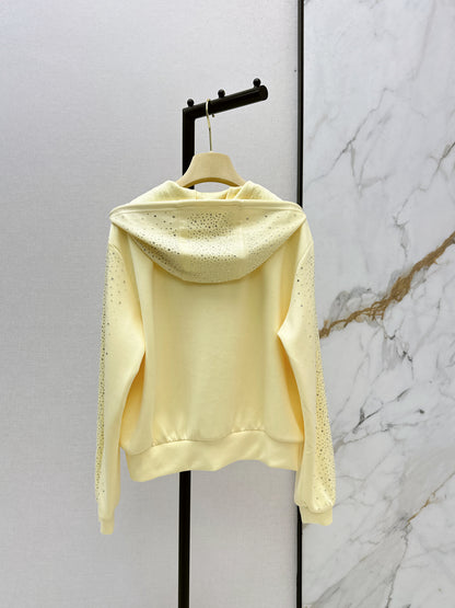26ss Logo Rhinestone Hooded Jacket