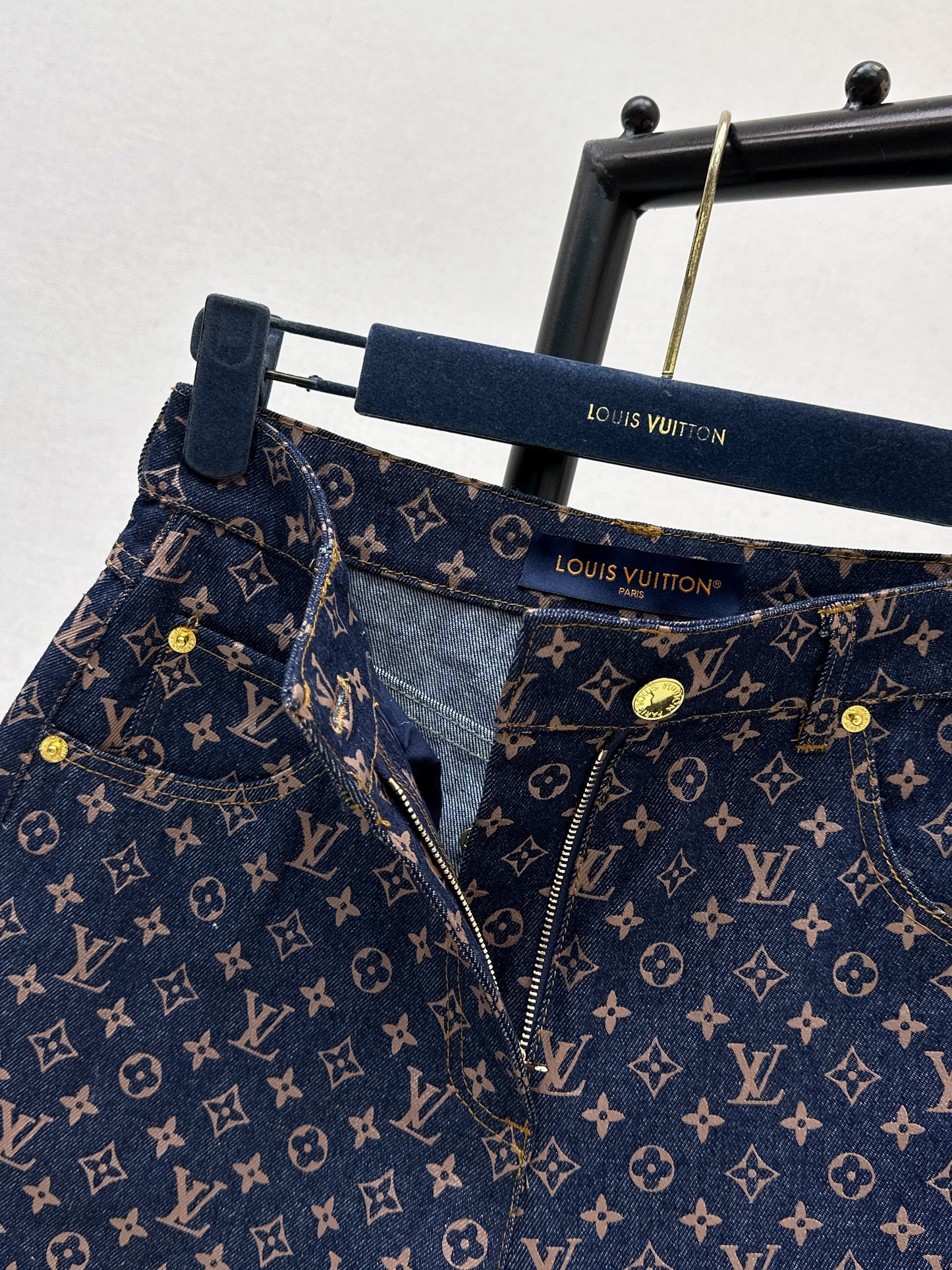 26ss Logo monogram denim shorts