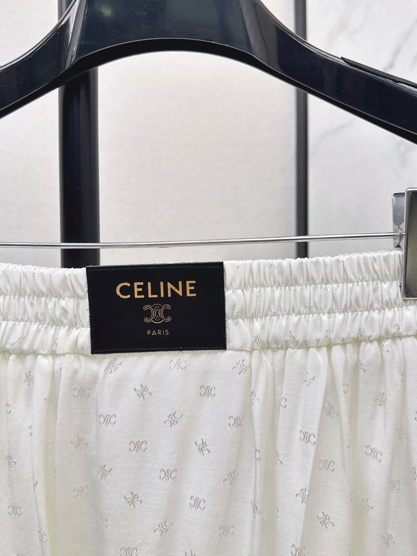 26ss Jacquard elastic waist midi skirt