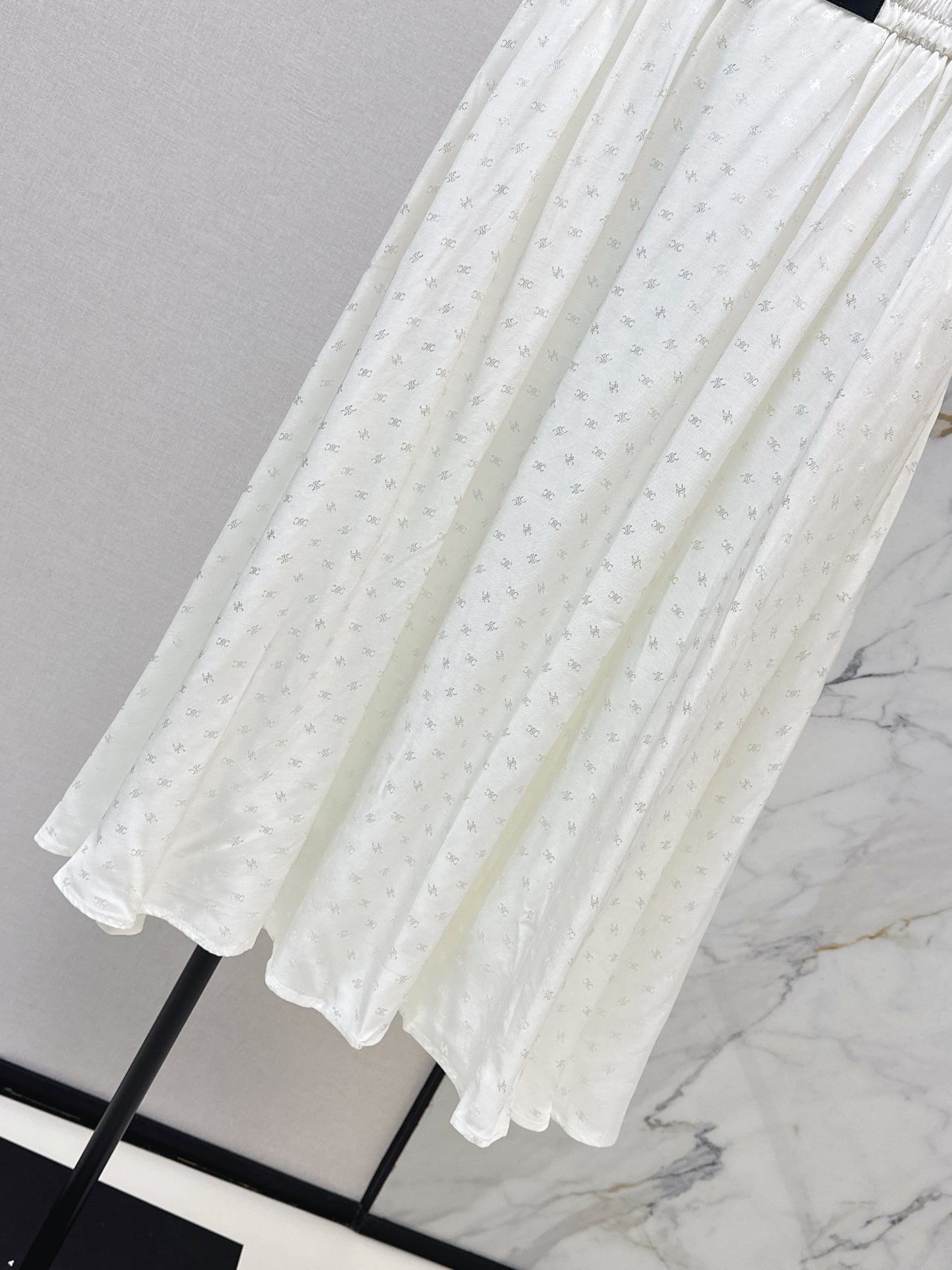 26ss Jacquard elastic waist midi skirt