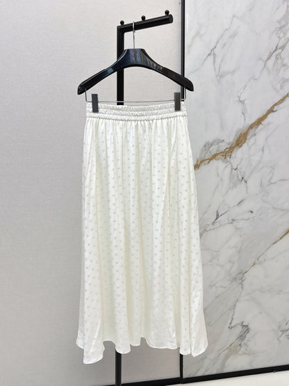26ss Jacquard elastic waist midi skirt
