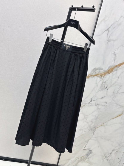 26ss Jacquard elastic waist midi skirt
