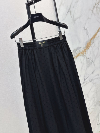 26ss Jacquard elastic waist midi skirt