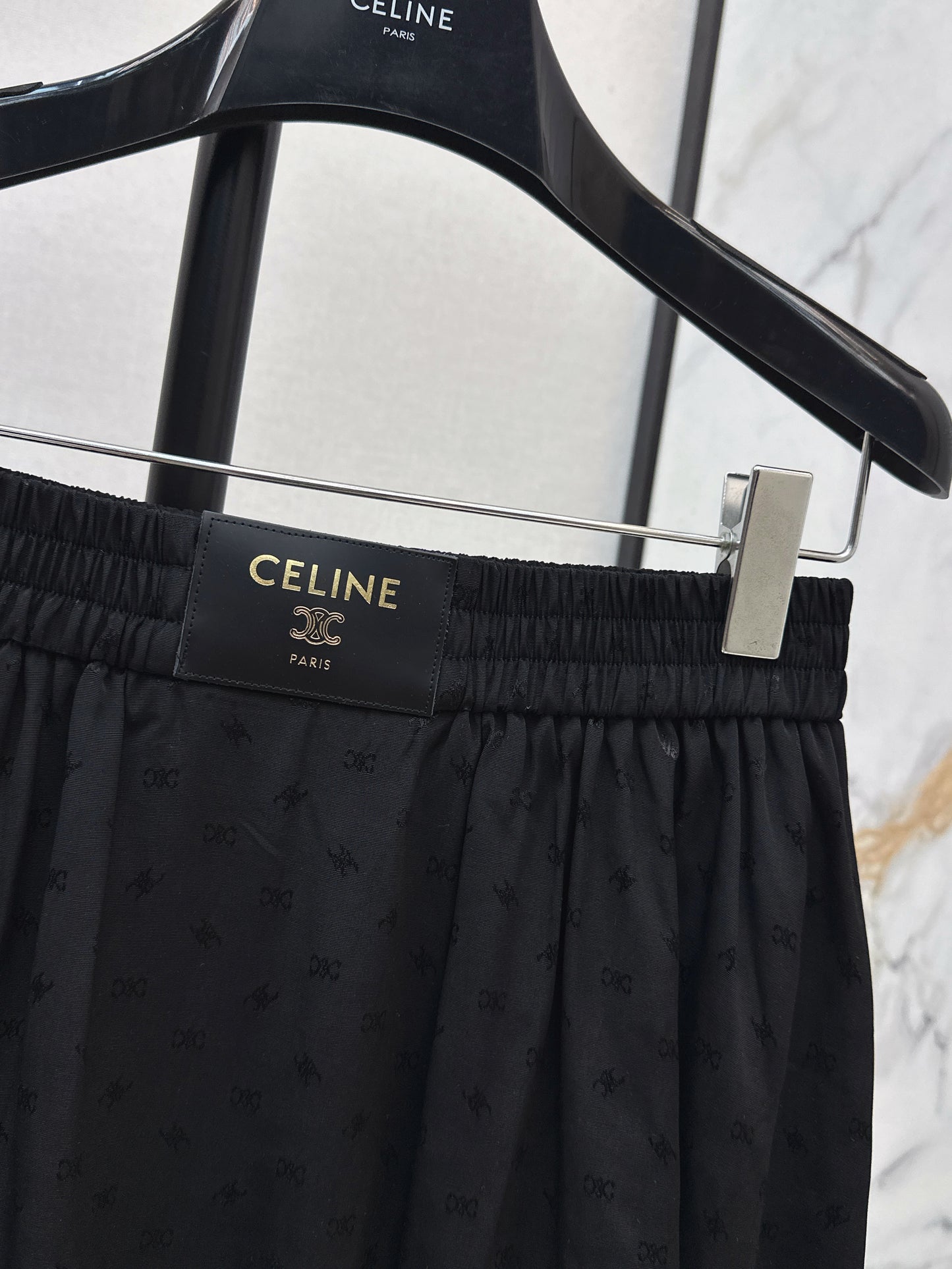 26ss Jacquard elastic waist midi skirt
