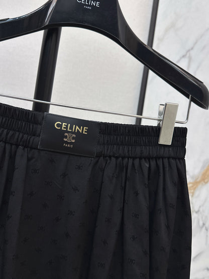 26ss Jacquard elastic waist midi skirt