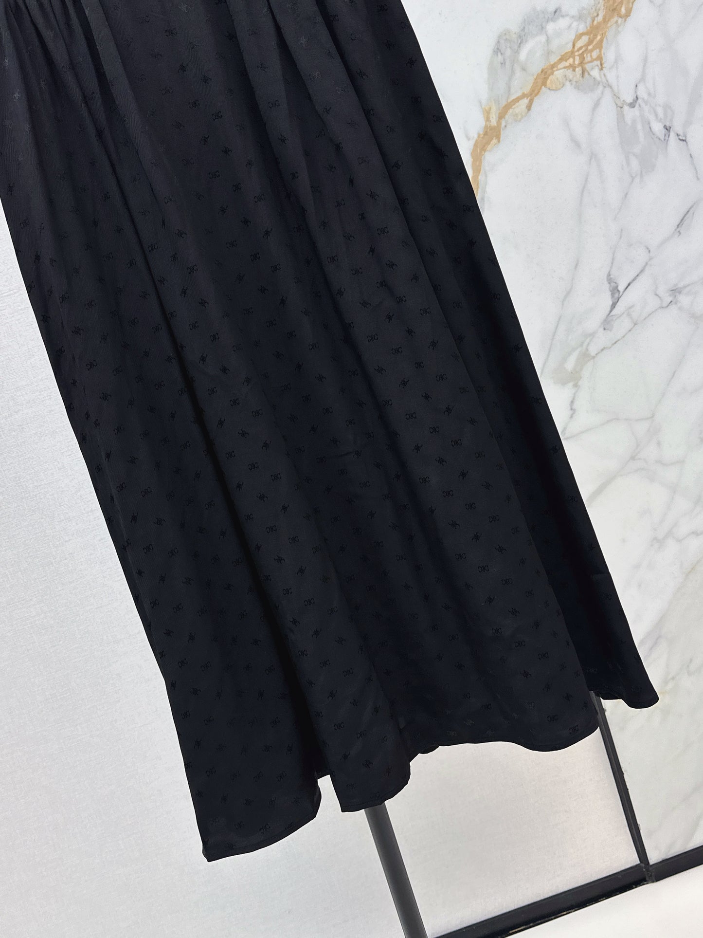 26ss Jacquard elastic waist midi skirt