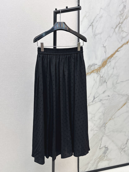 26ss Jacquard elastic waist midi skirt