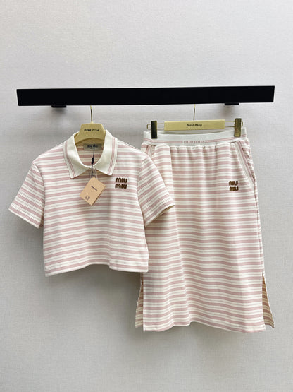 26ss Casual Striped Set