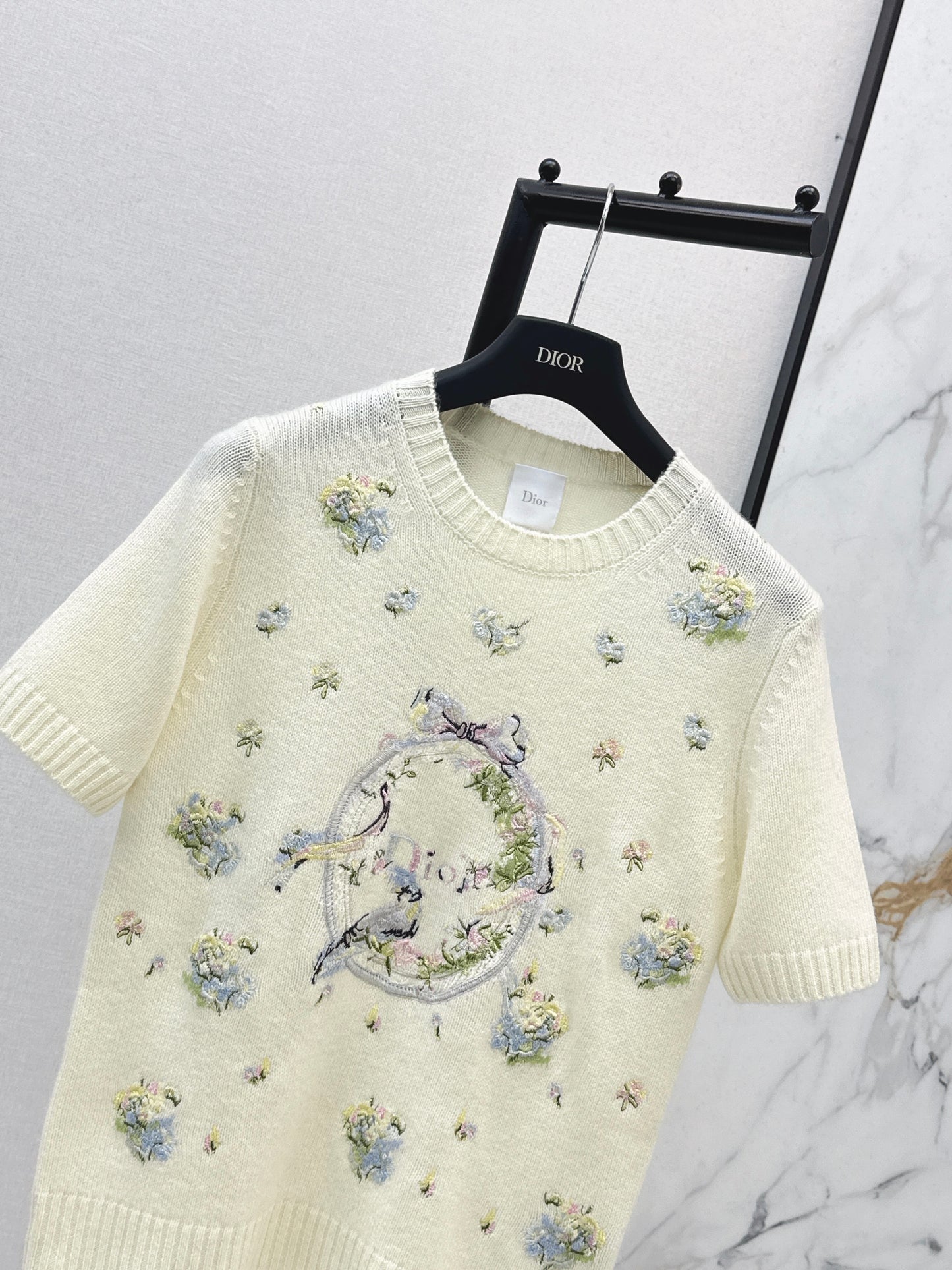 26ss Embroidered Cashmere T-shirt