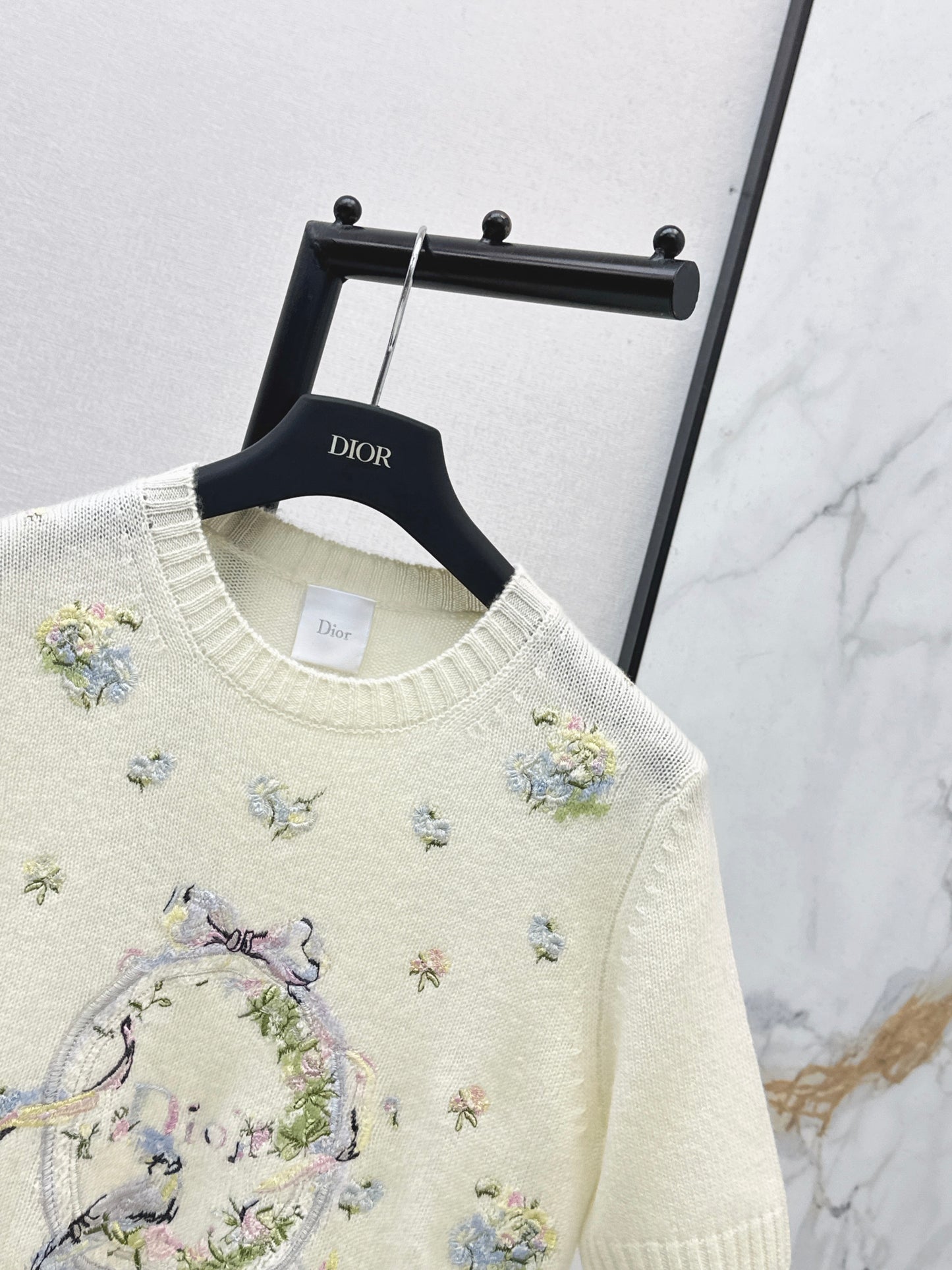26ss Embroidered Cashmere T-shirt