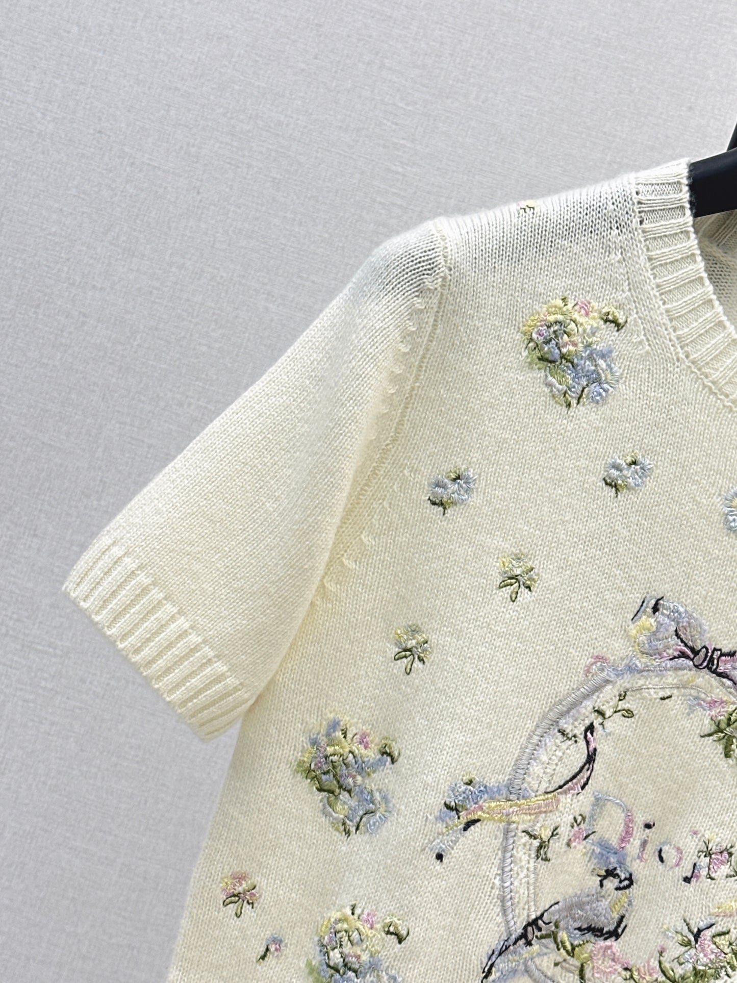 26ss Embroidered Cashmere T-shirt