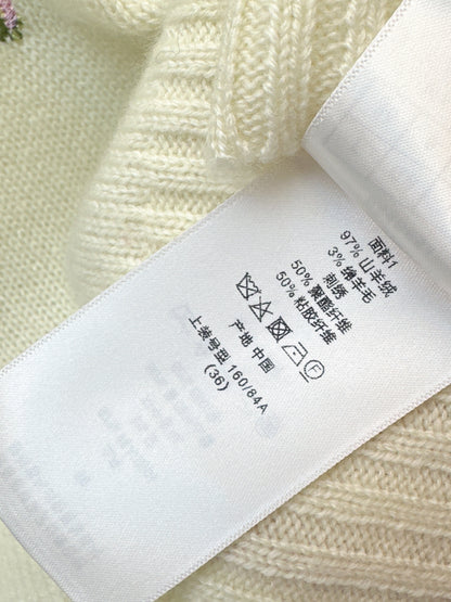 26ss Embroidered Cashmere T-shirt