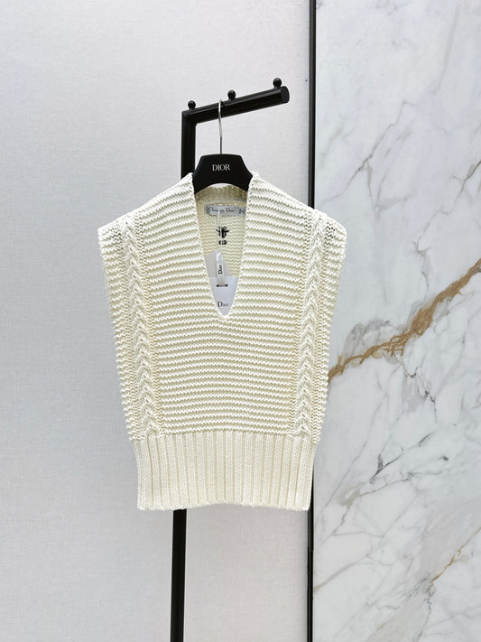 26ss Deep V-neck Knitted Vest