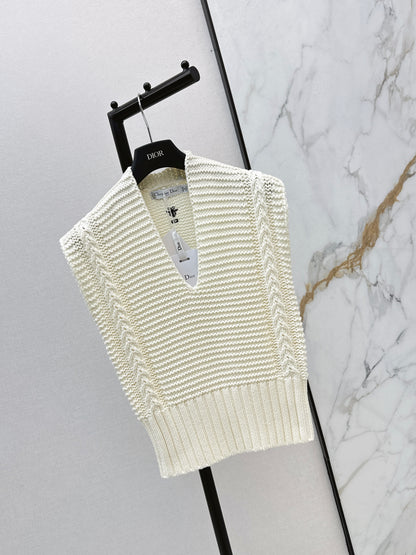 26ss Deep V-neck Knitted Vest