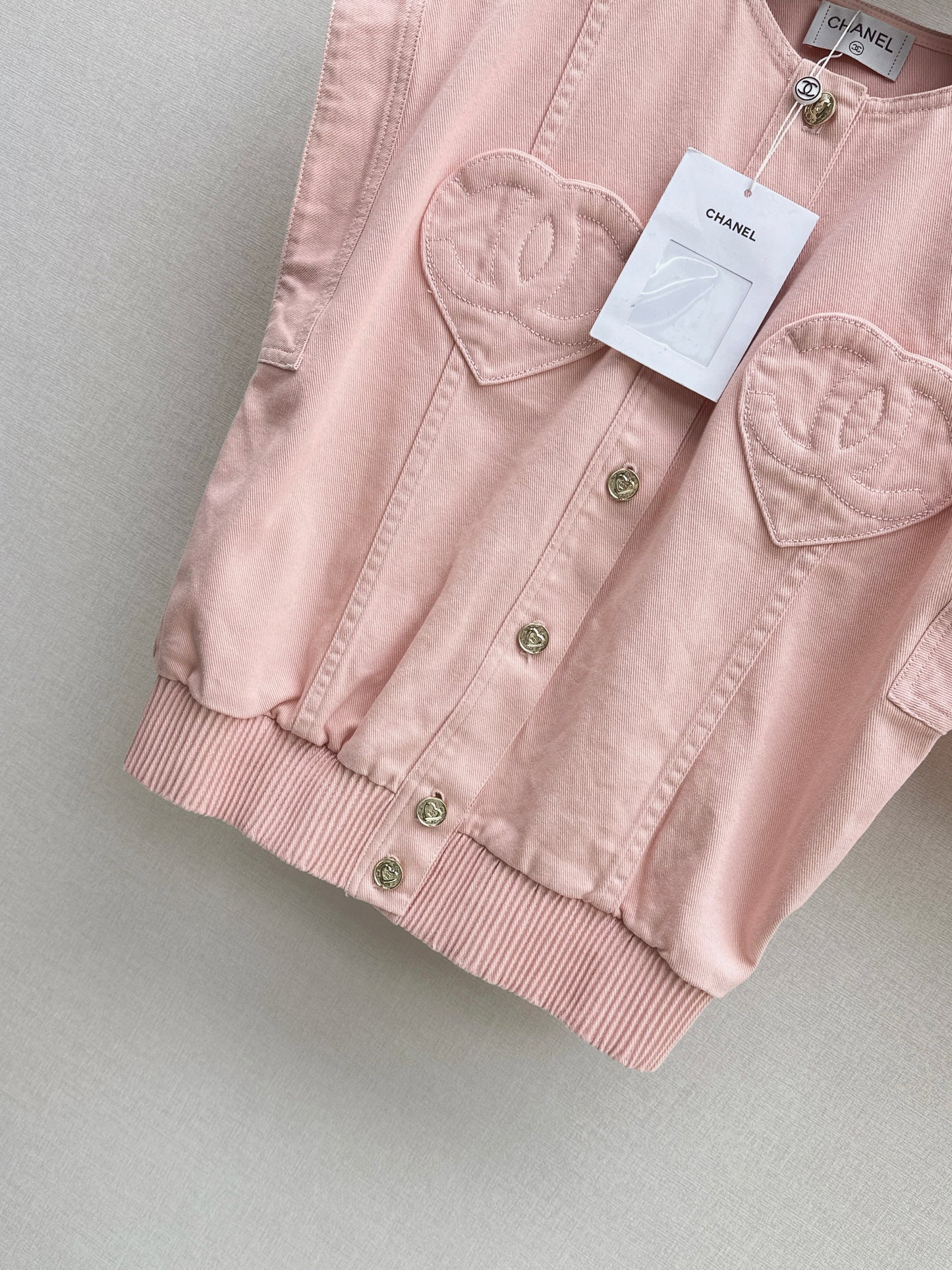 26ss Heart-shaped Denim Vest
