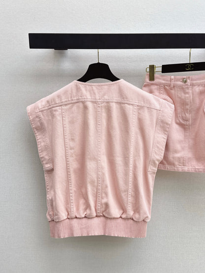 26ss Heart-shaped Denim Vest