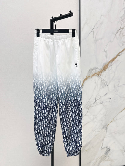 26ss Gradient color elastic waist casual pants