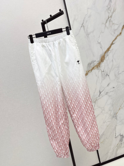 26ss Gradient color elastic waist casual pants