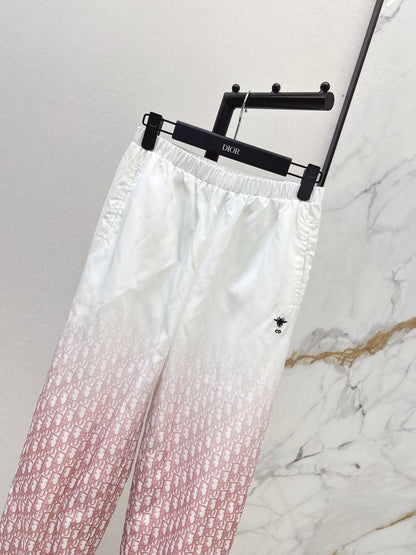 26ss Gradient color elastic waist casual pants