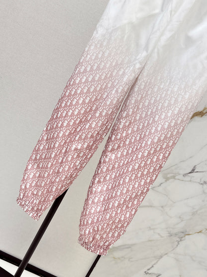 26ss Gradient color elastic waist casual pants