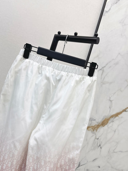 26ss Gradient color elastic waist casual pants