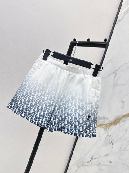26ss Gradient logo elastic waist shorts