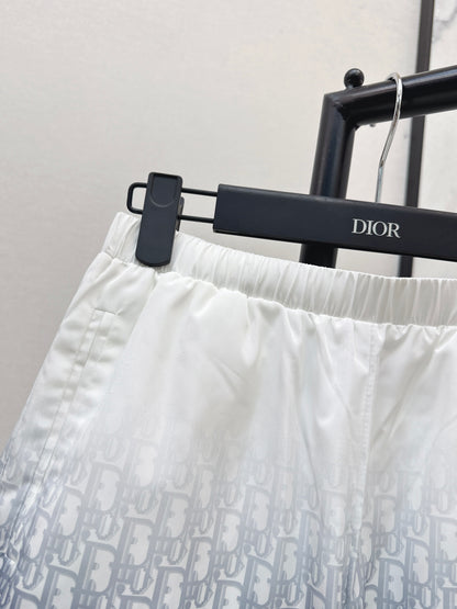 26ss Gradient logo elastic waist shorts