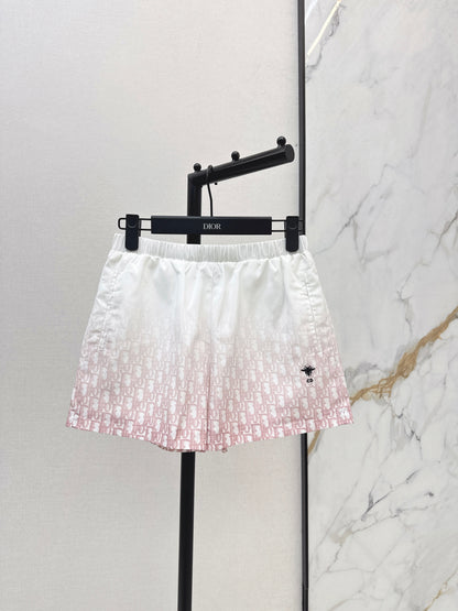 26ss Gradient logo elastic waist shorts