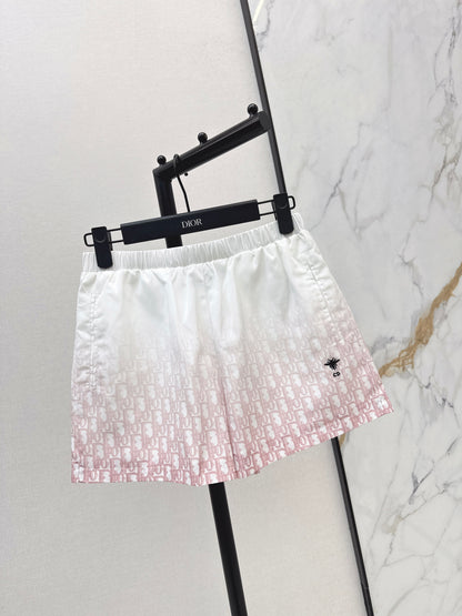 26ss Gradient logo elastic waist shorts