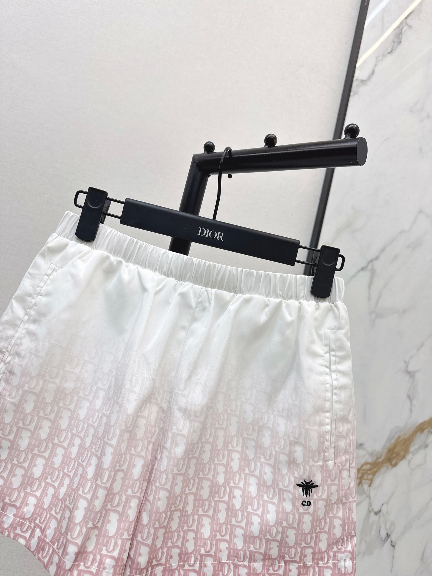 26ss Gradient logo elastic waist shorts