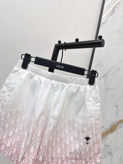 26ss Gradient logo elastic waist shorts