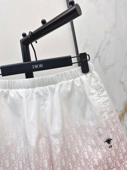 26ss Gradient logo elastic waist shorts