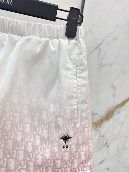 26ss Gradient logo elastic waist shorts