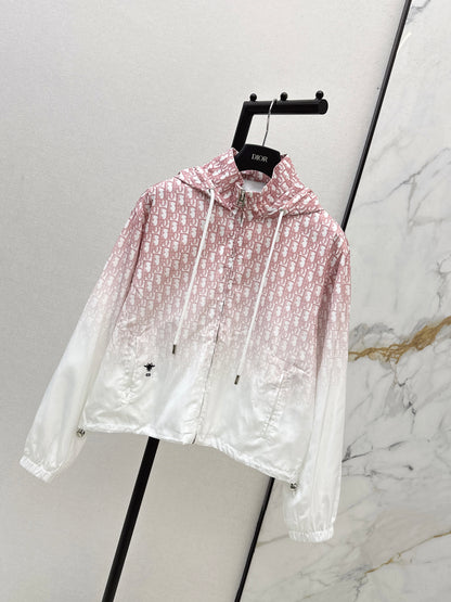 26ss Gradient logo hooded jacket